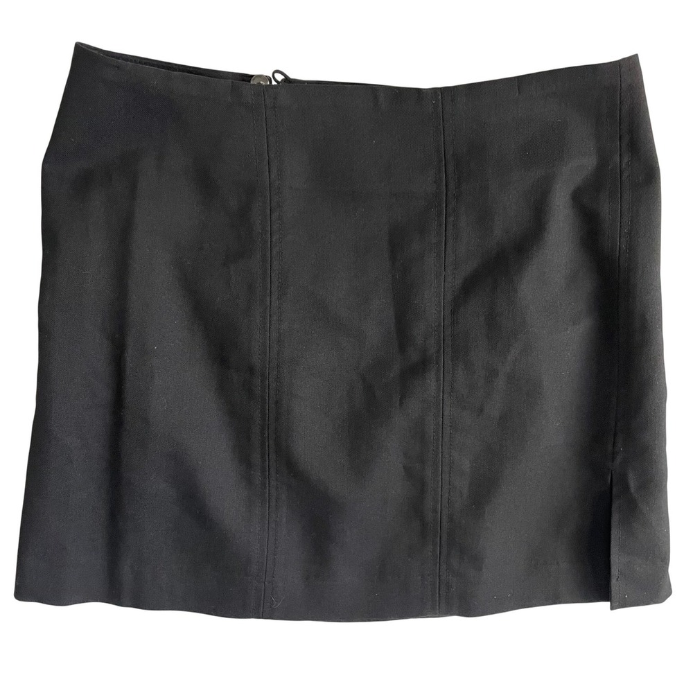 Monki Black Mini Skirt Fitted Above Knee‎ Panel Detail Party Casual, EU 32, US 2